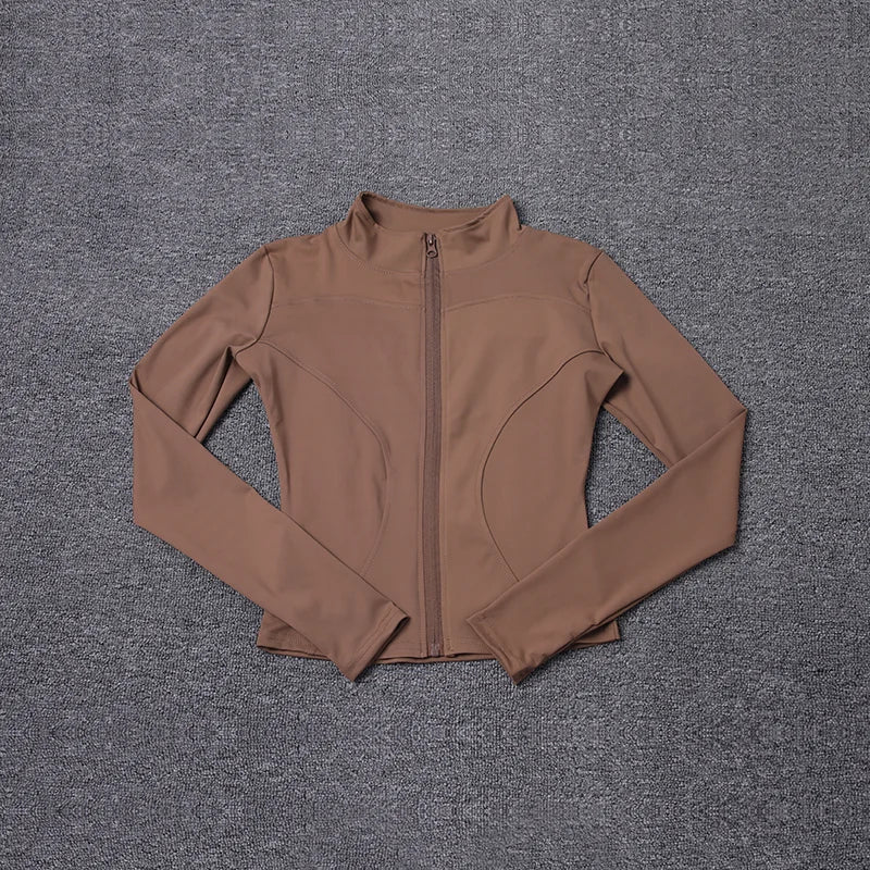Veste zippée femme – Col montant et coupe ajustée