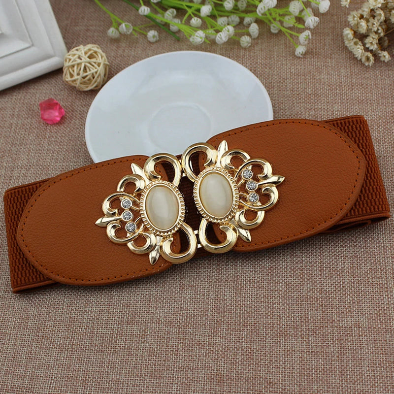 Fashion Women Retro Elastic Stretchy Dress Narrow Waist Belts Dress Accessories