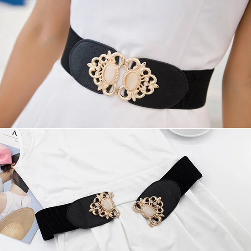 Fashion Women Retro Elastic Stretchy Dress Narrow Waist Belts Dress Accessories