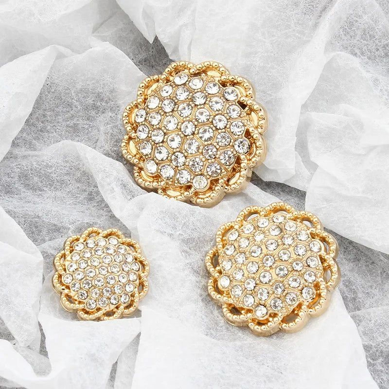 Boutons Strass Cristal DIY – Lot 6 Pcs Couture Robe Manteau Décoration