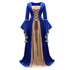 Women Renaissance Irish Deluxe Velvet Dress Victorian Medieval Long