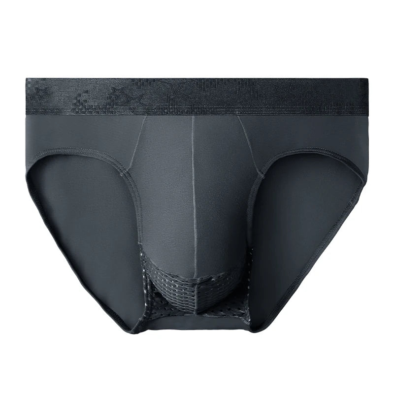Scrotum Support Underwear Men's Briefs Modal Summer Thin Pants Ice Silk Breathable Mesh Sexy Shorts
