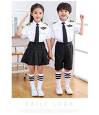 2025osplay Costumes pour enfants, uniforme de pilote d'avion, vêtements de classe de profession