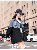 Veste en jean femme mi-longue – Coupe ample