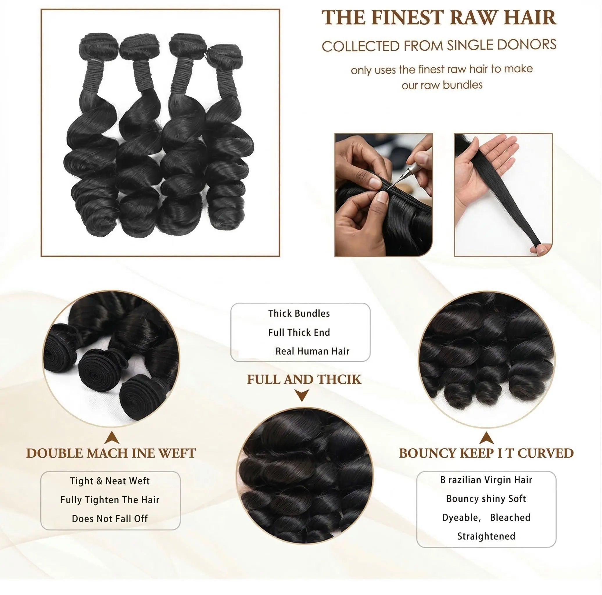 30 40 Inch Loose Wave Bundles 3 4 5Pcs Raw Virgin Unprocessed Human Hair Brazilian Loose Deep Wave Human Hair Bundles Extensions