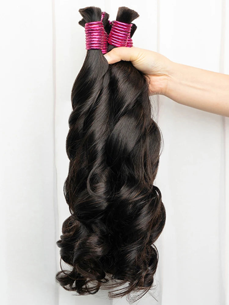 No Weft 100% Human Hair Bulk Extensions Raw Vietnamese Tissage Human Hair Bundles Braiding Extensiones De Cabello Cheveux Cabelo