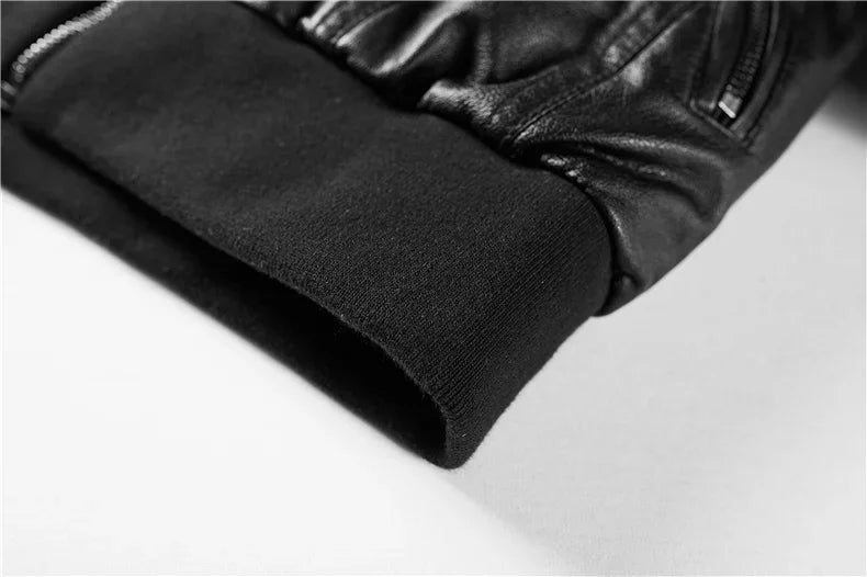 Veste Moto Femme Cuir PU – Capuche Amovible Slim Noir Streetwear