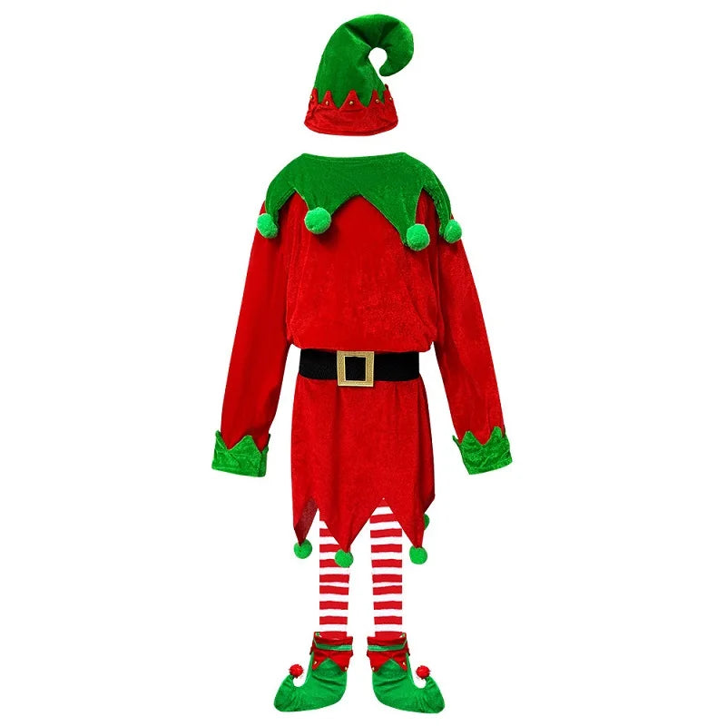 Enfant Elf Costume Christmas Toddler Niño Red Velvet Holiday Elfs Outfit Fancy Dress Up Costumes For Enfants New Arrivals 2026