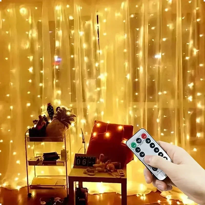 Guirlande LED Rideau 8 Modes – Télécommande
