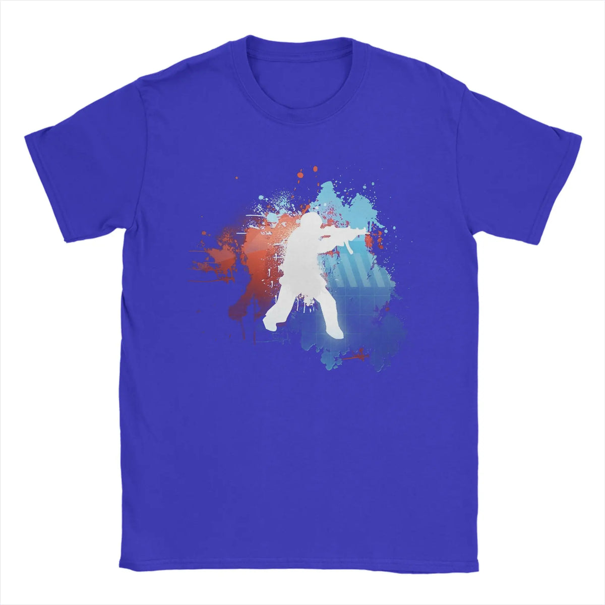 Men's T-Shirts Counters Shooting Striking Go Awesome Cotton Tee Shirt Short Sleeve Game Silhouette T Shirts O Neck Clothes Gift