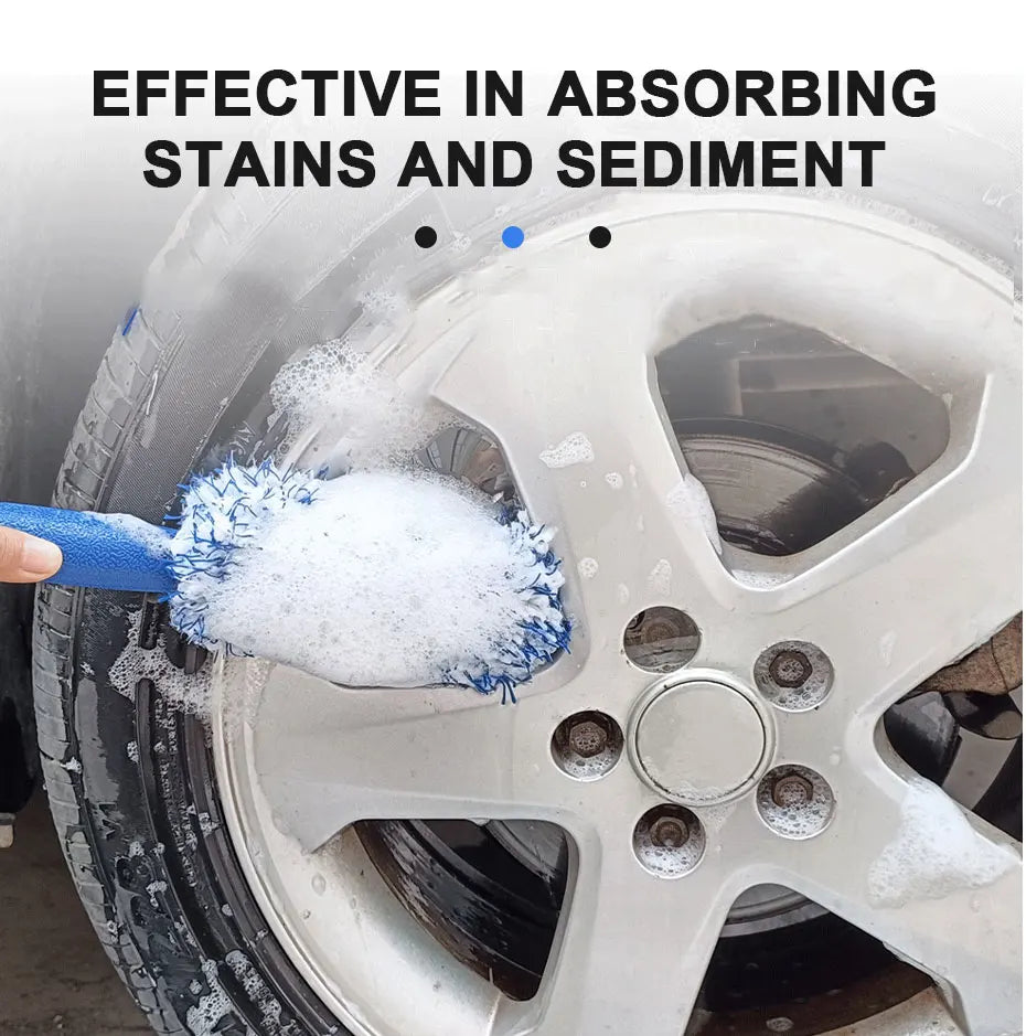 SEAMETAL Car Cleaning Brush Car Cleaning Wheel Brush Super Soft Car Detailing Pocket Mitt Brush Tool for Car Care Accessories