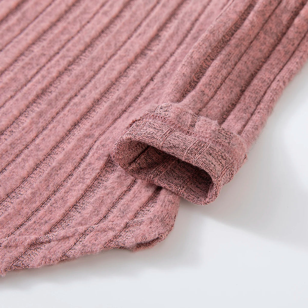 Baby Girl Clothes Set 3-8Y Knitted Long Sleeve Tops + Pants Kids Ribbed Jumpsuit Autumn Winter Warm Outfit Children Clothing