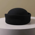 French Style Beret Hat Caps Airline Stewardess Flight Attendant Vintage Hat Black Flat Top Hat Hair Clip Hair Accessories