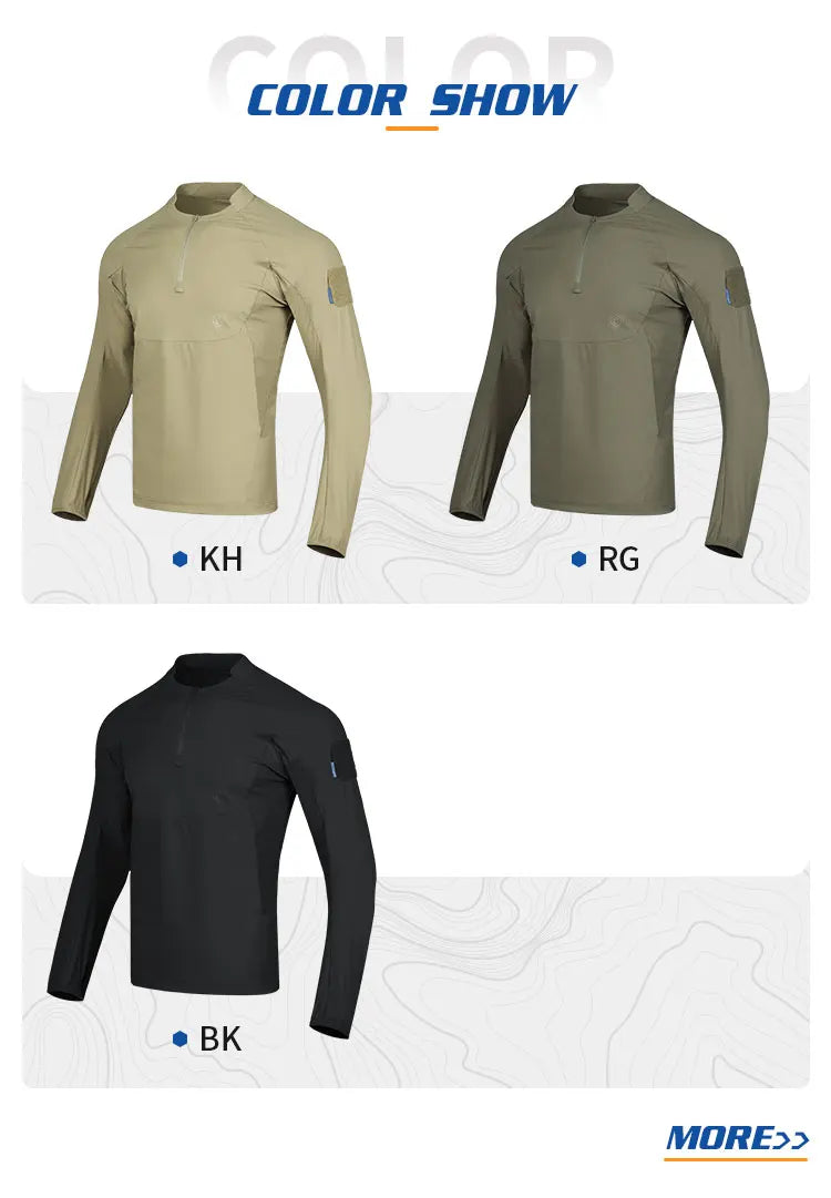 T-Shirt Manches Longues Anti-UV Homme UPF100+ – Sport Randonnée Emersongear