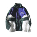 Veste Coupe-Vent Homme Bicolore – Streetwear Hip-Hop Col Revers Zipée