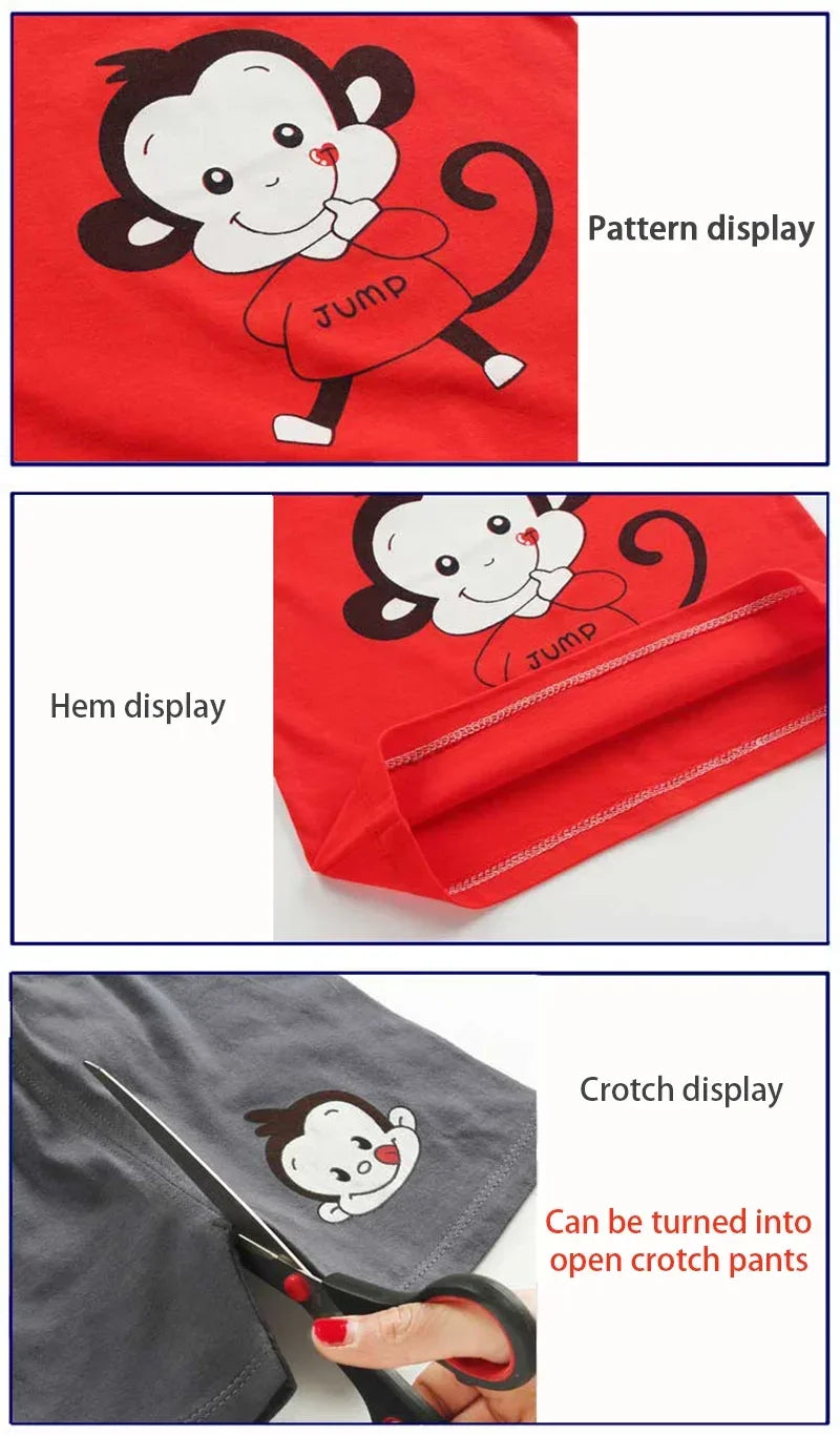 Cartoon Printed Clothing Pure Cotton Home Clothes 2 Piece Suits Toddler Fashion Cute Casual Tracksuits Contrast T-shirt+Shorts