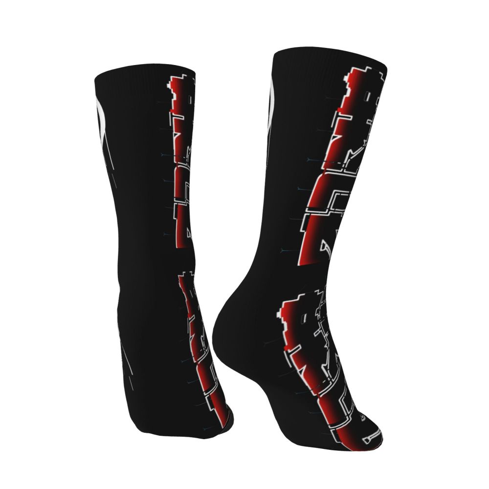Techwear Men's Crew Socks Unisex Fun Japanese Future Tech Street Wear Style Spring Summer Autumn Winter Dress Socks