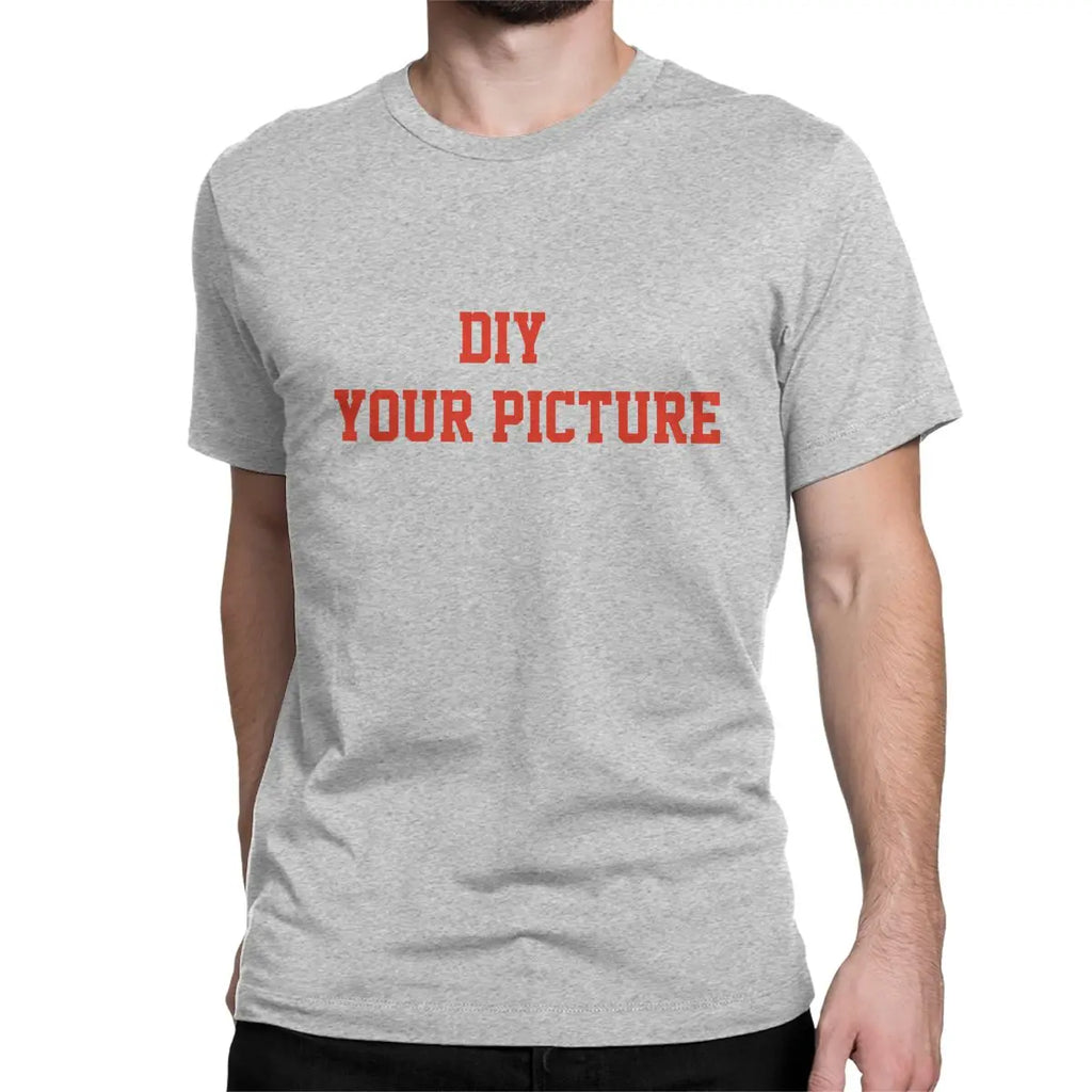 DIY T Shirts Men Women's 100% Cotton Creative T-Shirt Crew Neck Customized Tees Short Sleeve Tops Gift Idea