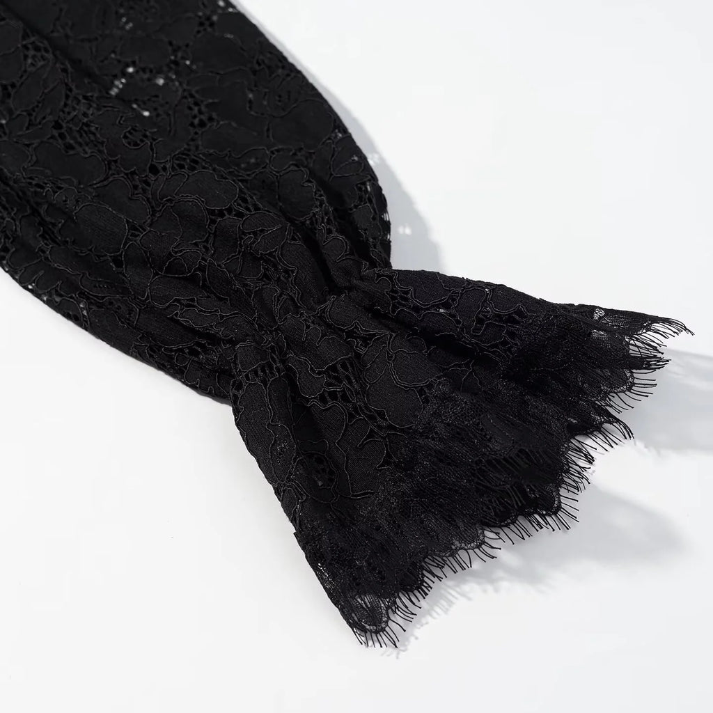 Elegant Solid Lace Ruffles Maxi Skirt Set Women Vintage Single Breasted Flared Sleeve V-neck Slim Blouse Suit Lady Party Outfits