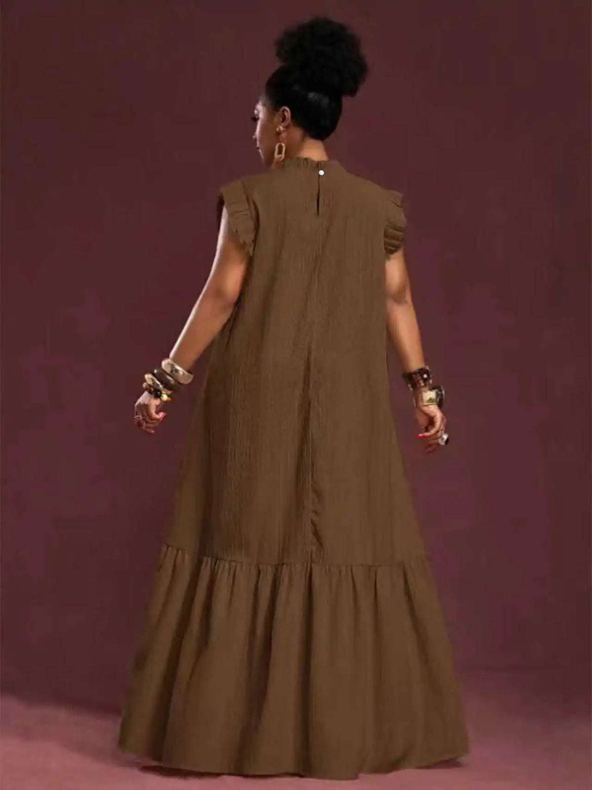 Plus Size Women's Elegant Skirt Dress Casual Work European American Style with Pleated Texture And Large Swing Hemline