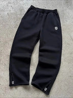 Pantalon Y2K à coupe droite – Streetwear noir ou gris