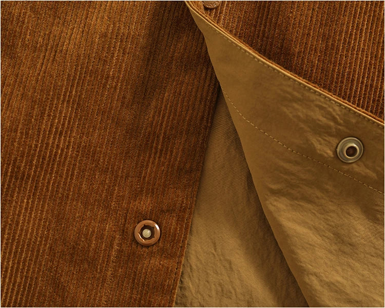Veste Cargo Réversible Homme A+B – Poches Multiples Casual Américain Automne Hiver