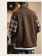 American Retro Workwear Denim Vest Men's Spring New Loose Casual Outdoor Jacket Coat Youth Urban Fashion All Seasons