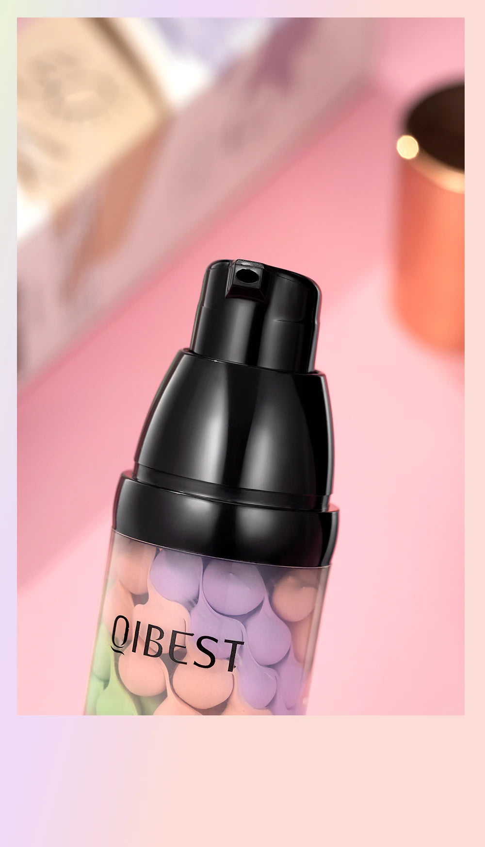 QIBEST Face Makeup Primer Tri-color Cream Brighten Contour Color Isolation Waterproof Foundation Natural Makeup Base Cream