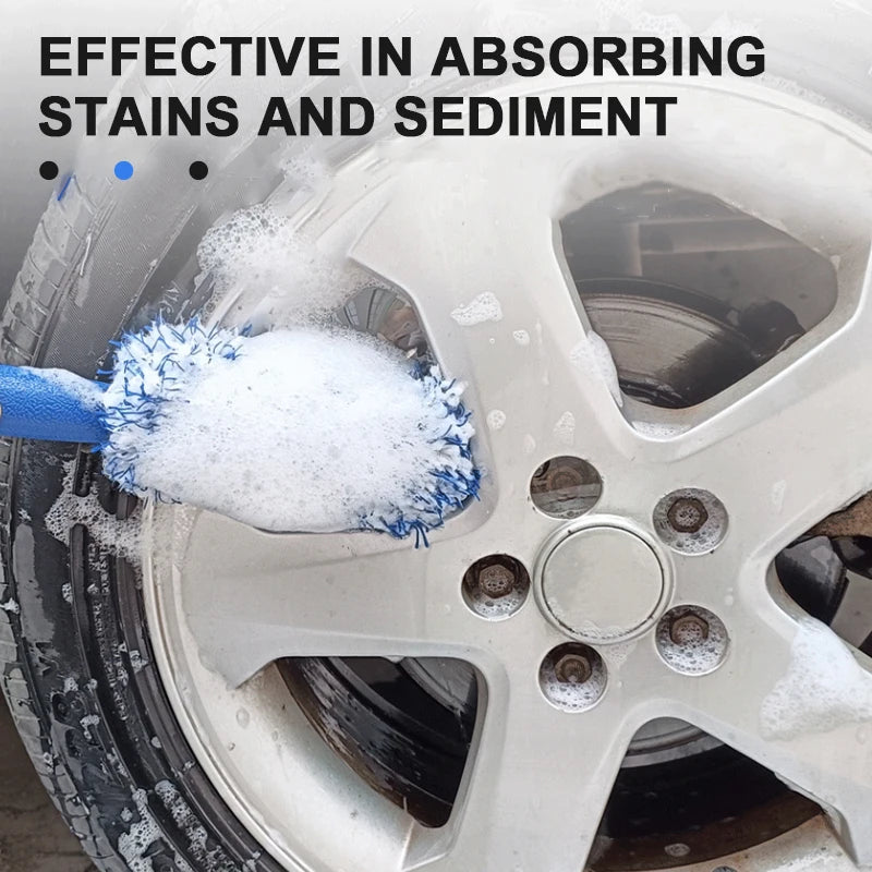 SEAMETAL Car Cleaning Brush Car Cleaning Wheel Brush Super Soft Car Detailing Pocket Mitt Brush Tool for Car Care Accessories