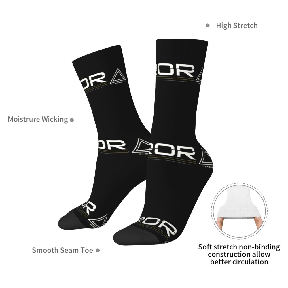 Techwear Men's Crew Socks Unisex Fun Japanese Future Tech Street Wear Style Spring Summer Autumn Winter Dress Socks