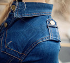 Robe-chemise en denim femme – Coupe ajustée et ceinture