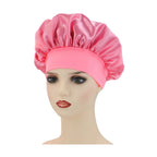 Newly Satin Night Hair Cap Women's Solid Sleeping Hat Sleep Care