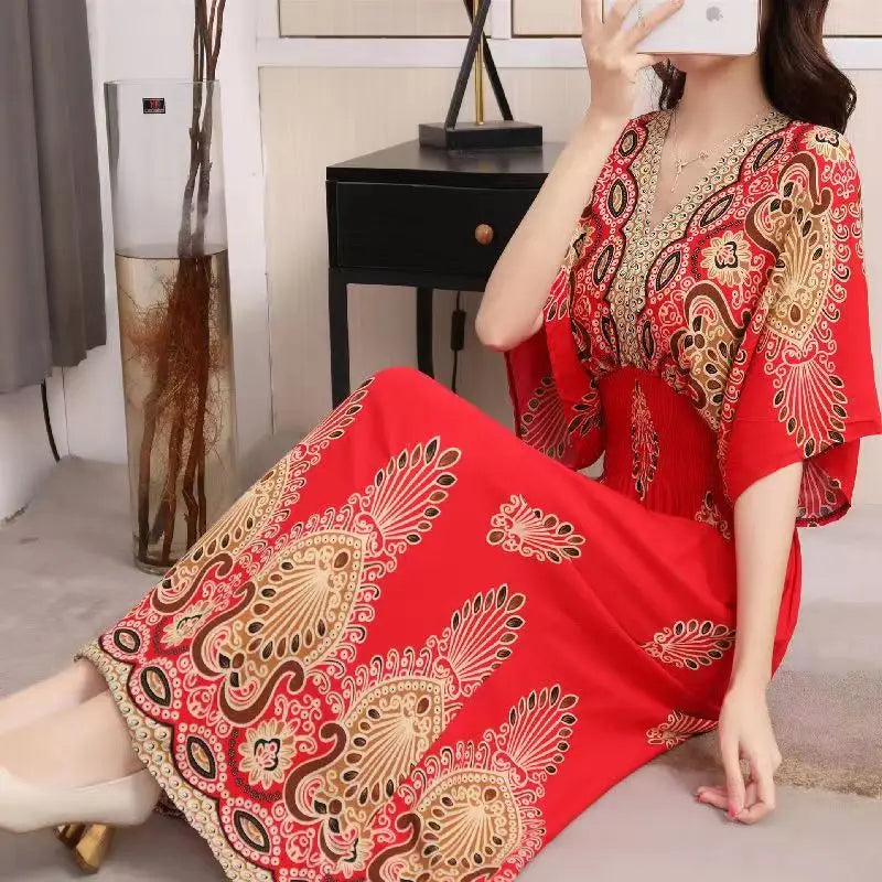 Robe Longue Bohème Imprimée