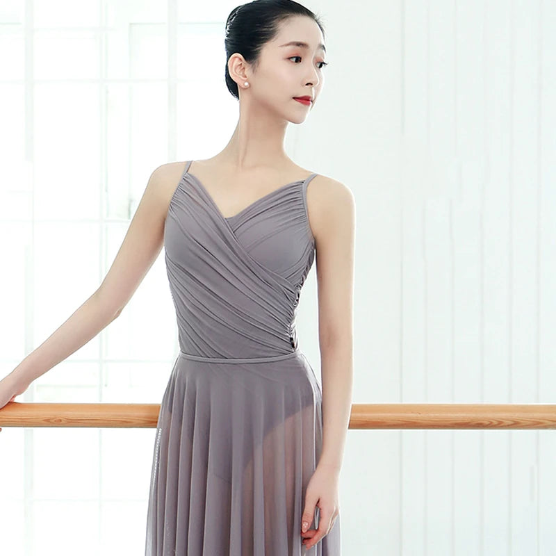 Ballet Skirt Adult Dress Classic Dance Costume Swimsuit for Dancing Camisole Mesh Leotard Leotards For Women