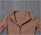 Veste zippée femme – Col montant et coupe ajustée