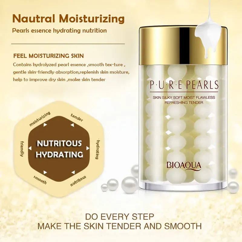 1pc BIOAQUA Pure Pearl Face Cream Moisturizing Skin Firming Hydrating Facial Cream Beauty Health Skin Care