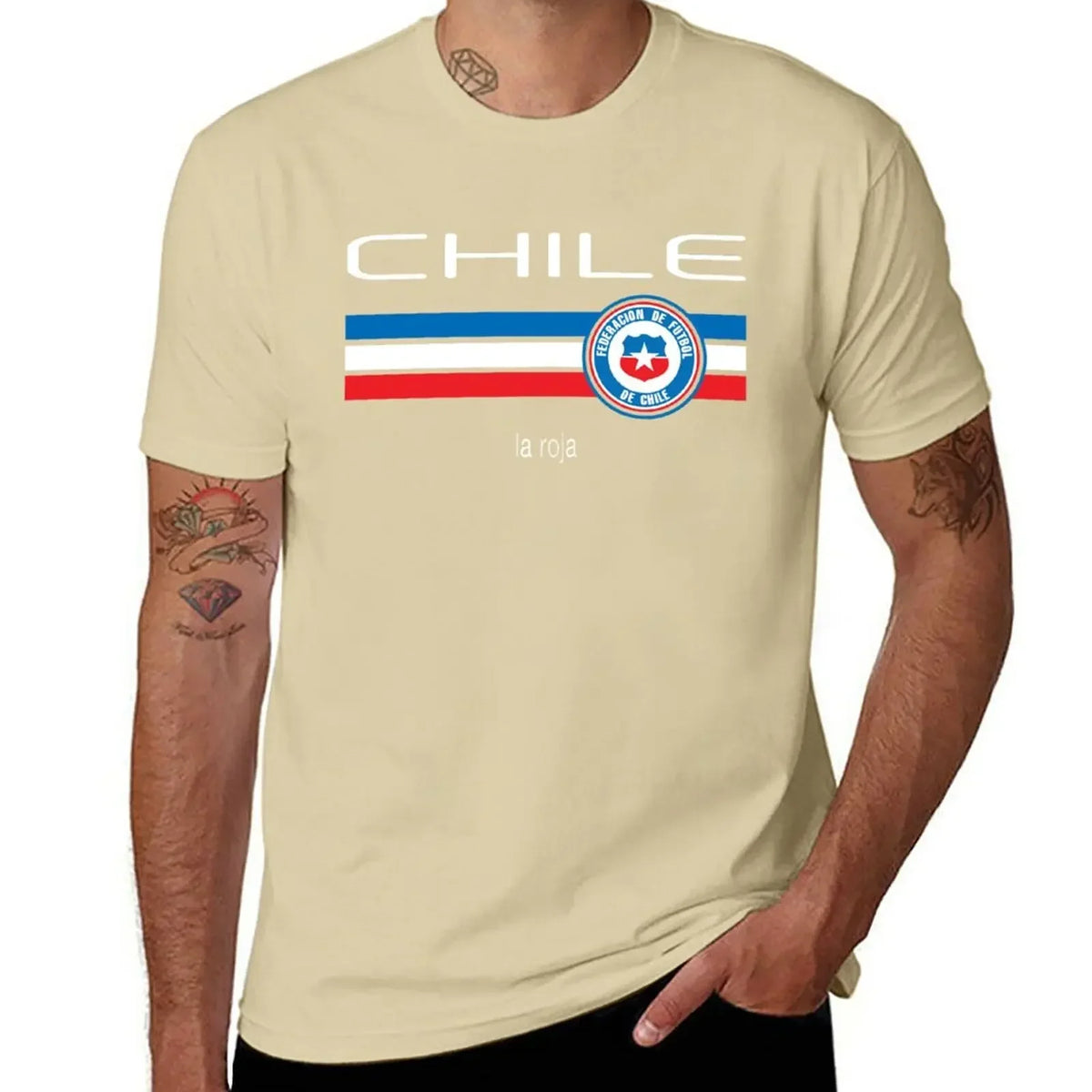 T-shirt Chili football homme – Imprimé vintage en coton