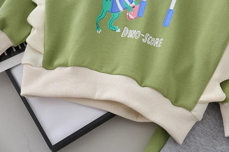 Baby Boys Girls Velvet Hooded Clothing Set Kids Jacket Coat Pants Suit for Sports Suits Tracksuits Toddler Children Clothes Set