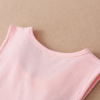 Robe fille sans manches – Style marin et nœud rayé