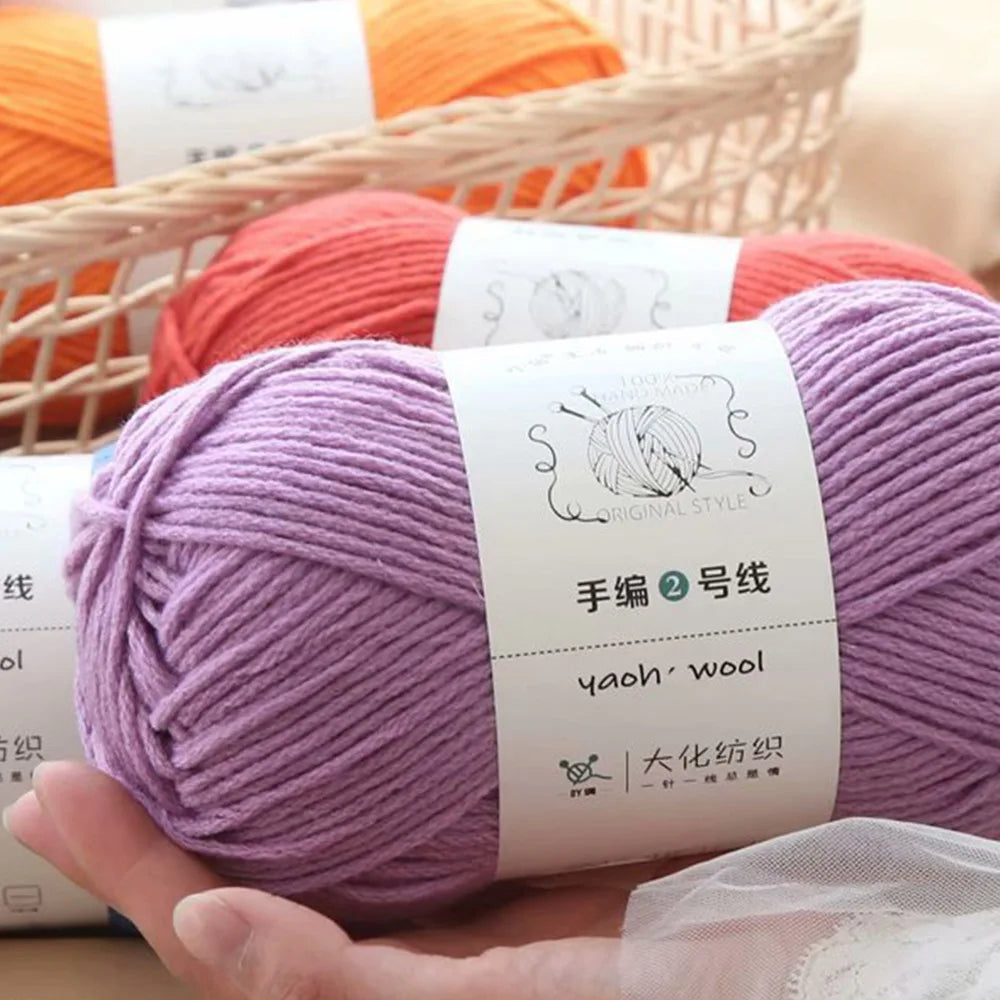Pelote de laine soie et coton — Tricot, Crochet, Écharpe, Pull (100g)