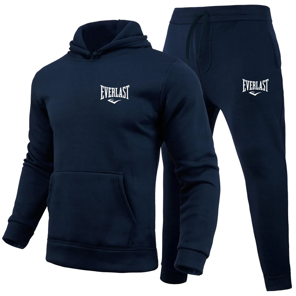 2025 Hot-selling Everlast men's sportswear sets, hooded sweatshirts, sweatpants, casual and fashionable sportswear