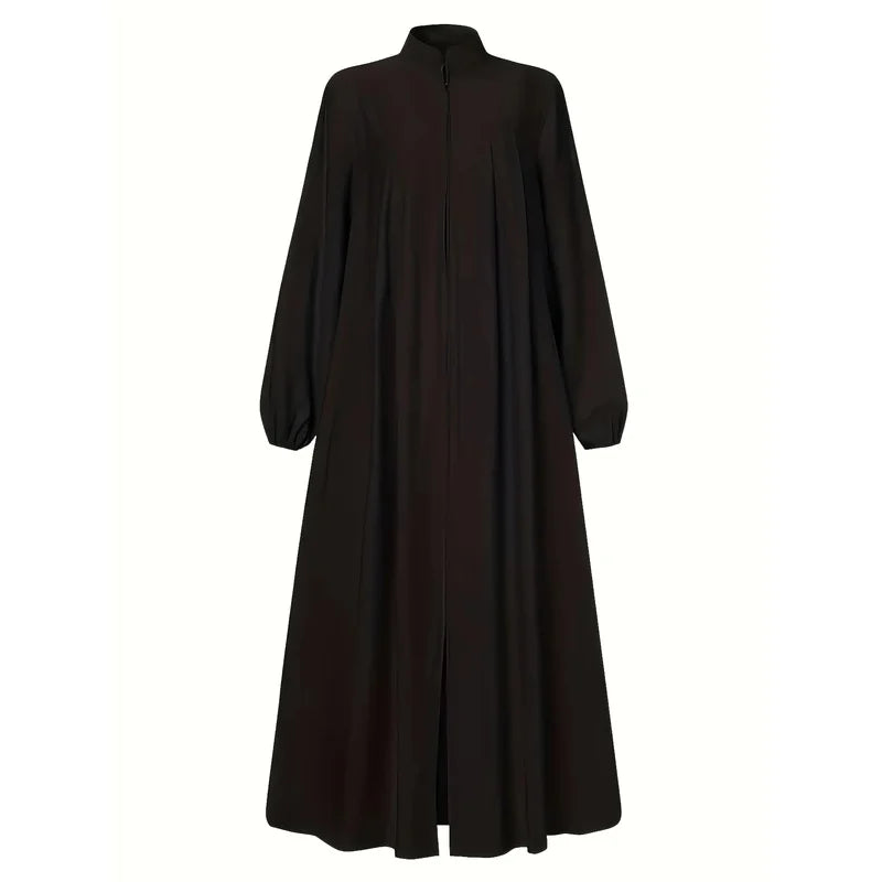 Robe noire femme mi-longue – Coupe ample en chiffon