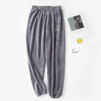 Winter Plush Pajama Pants for Women Soft Fleece Lined Thermal Lounge