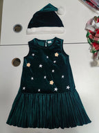 New 1-6Y Baby Kids Velvet Dresses for Girls Sleeveless Stars Printed