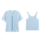 Women's Clothing 2025 New Style European And American Fashion Simple Pearl Decoration Knitted Top Knitted Vest