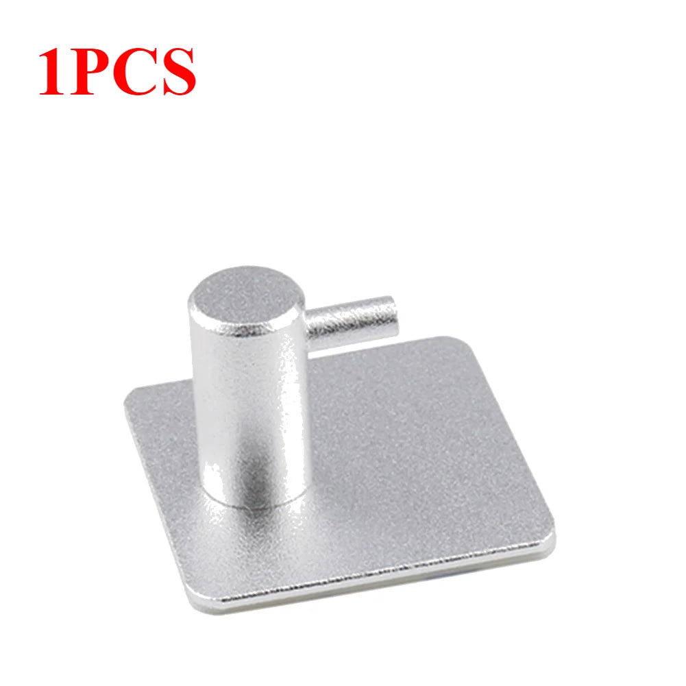 Crochets Muraux Autocollants Inox – Porte-Manteau Serviettes Salle de Bain