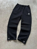 New Y2K Pants Personalized Pant Leg Zipper Embroidery Hip Hop Casual Joggers Men Pants Retro Straight Pants Tracksuit Streetwear