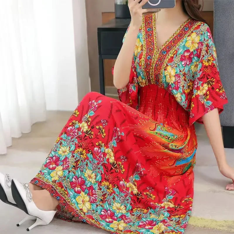 Robe Longue Bohème Imprimée