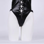 Body Lingerie Femme — Cuir & Dentelle, Dos Nu, Grande Taille