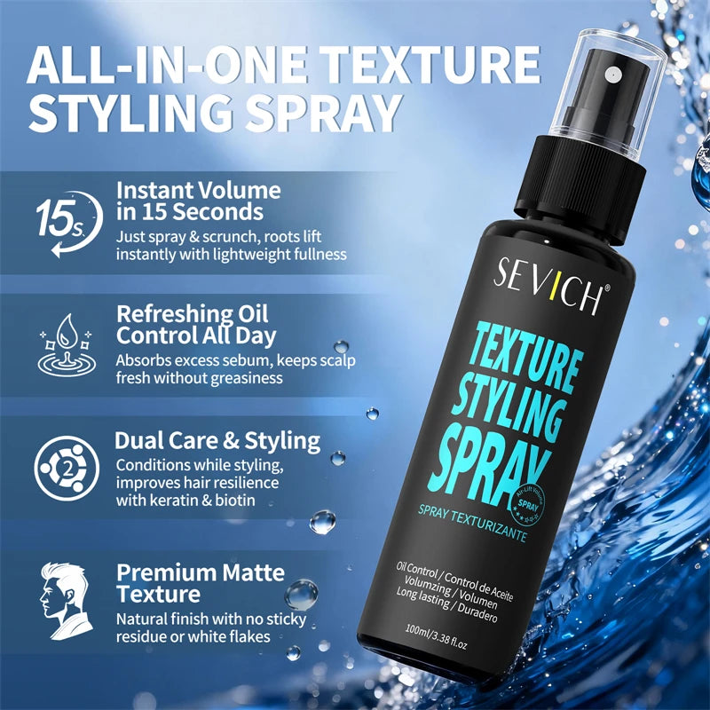 3 Secs Texture Styling Spray for Hair Men & Women,Adds Instant Volume, Texture, Thickness, & Light Hold Texturizing & Thickenin